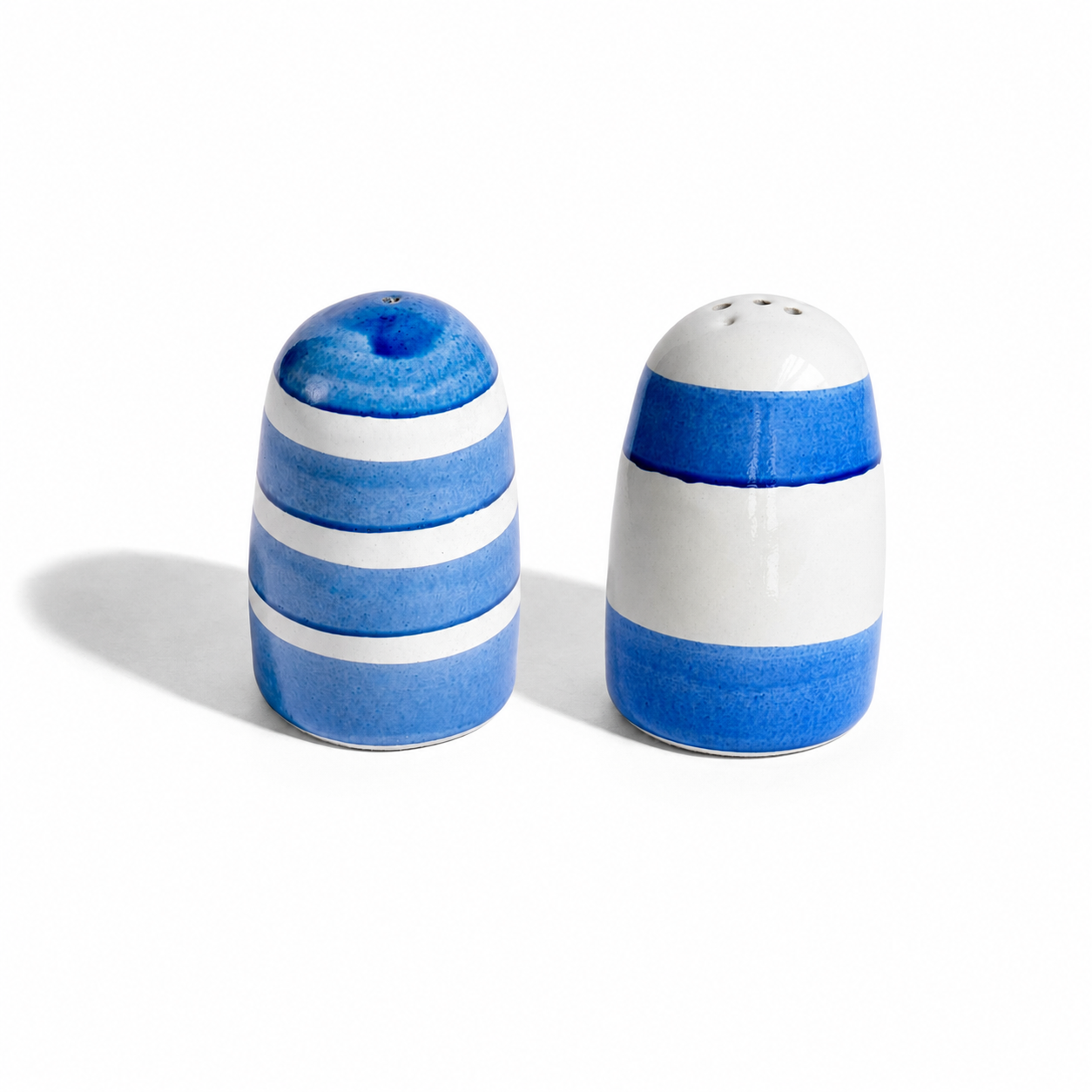 Dunes- Blue Stripes Salt & Pepper Shaker SET