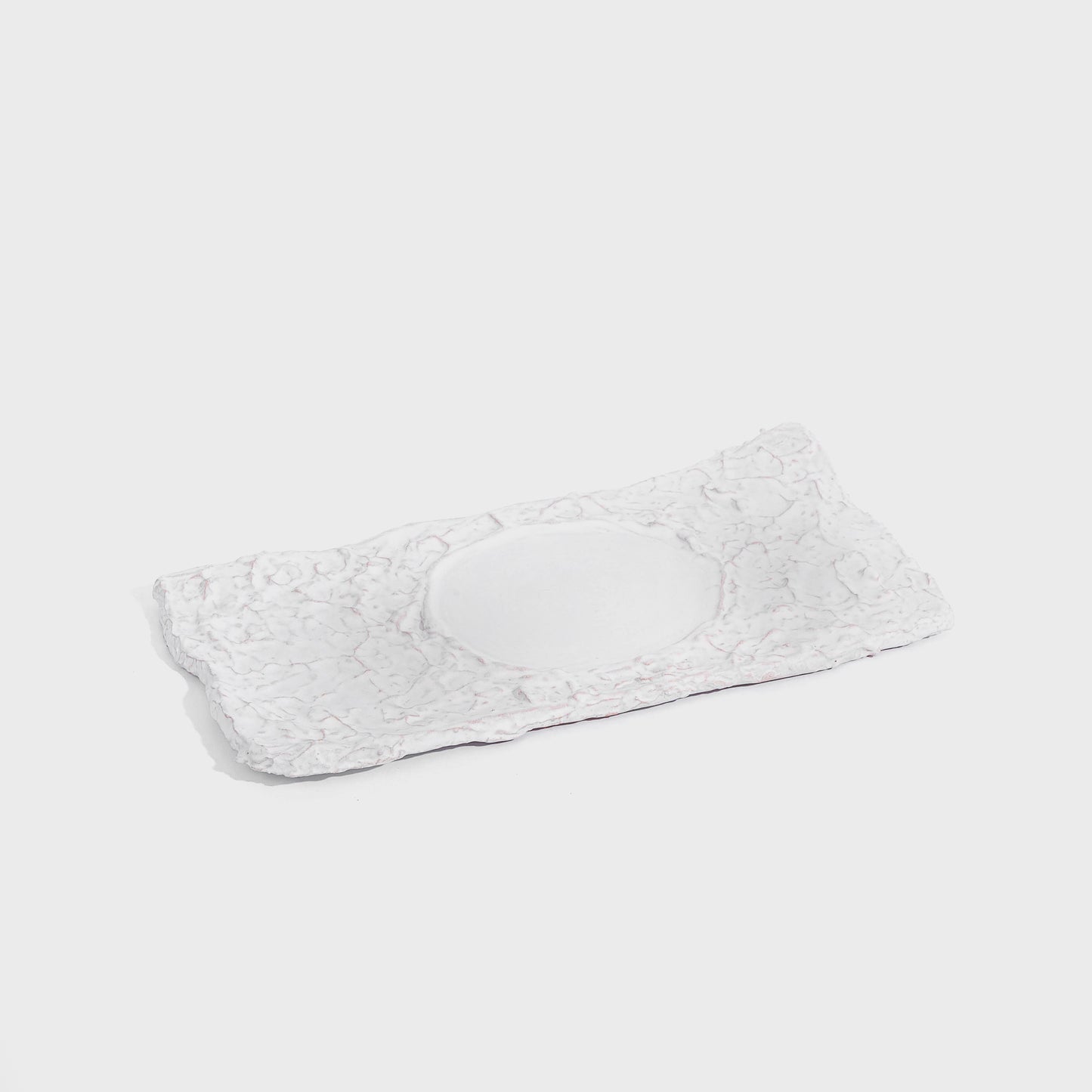 Lava Flames -  Ivory White Rectangular Tray