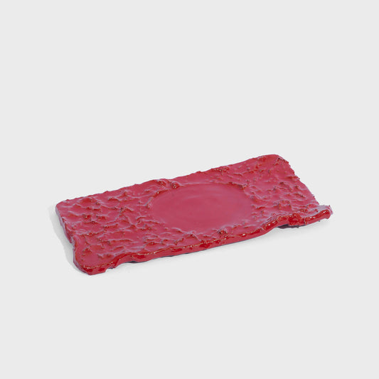 Lava Flames -  Red Rectangular Tray