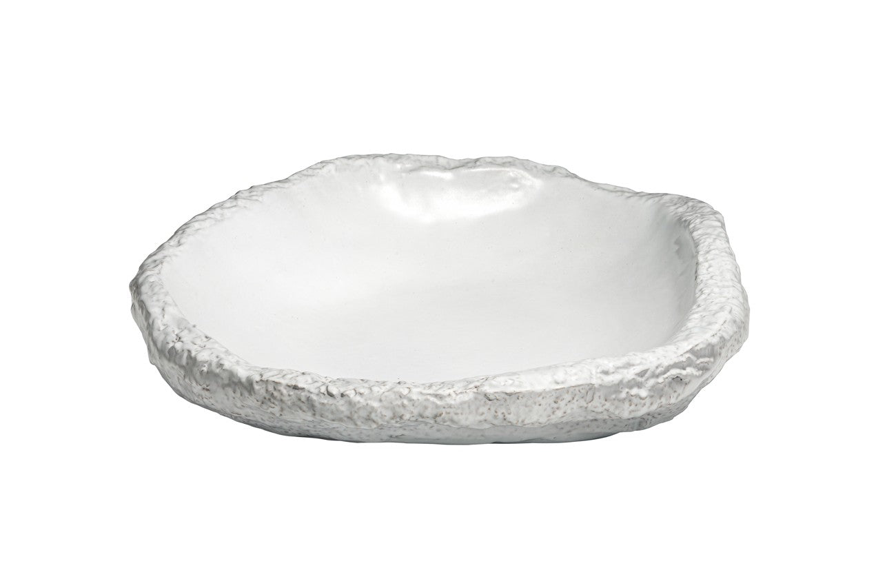 Reef - White Matte Oval Irregular Serving Platter