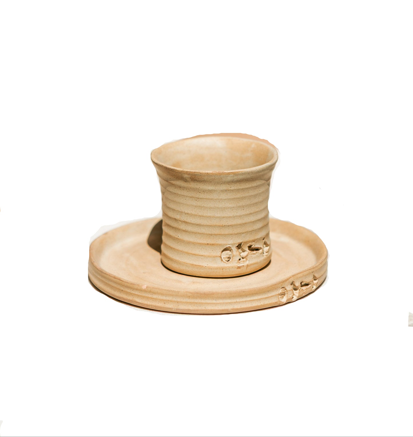 Time - Nude Sand (Beige) Set 2 of Espresso Cup & Saucer