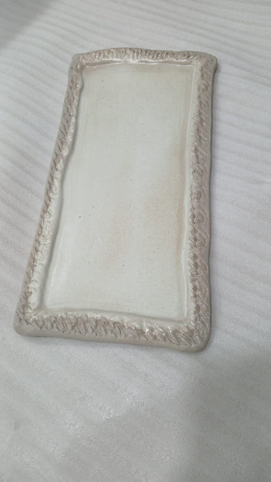 Seaside - Rectangular Tray - Ivory White