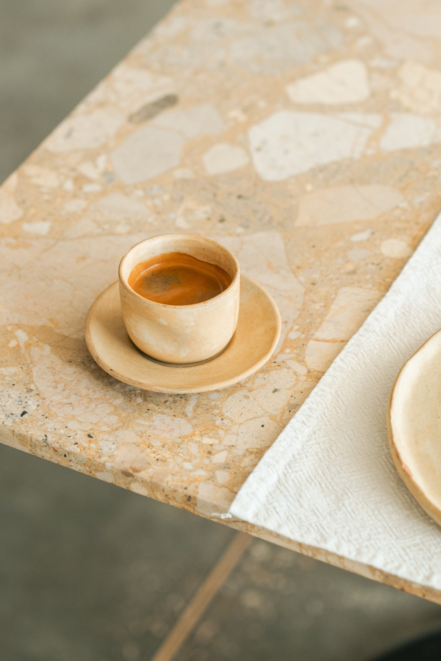 Cave - Nude Sand (Beige) Set of 2 Espresso Cups & Saucers