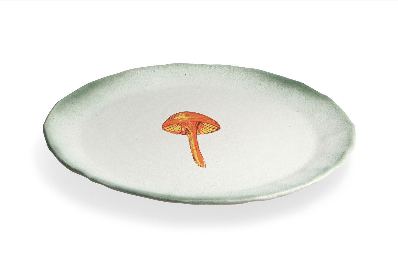 Magic Mushies - Pistara Serving Plate - Amber