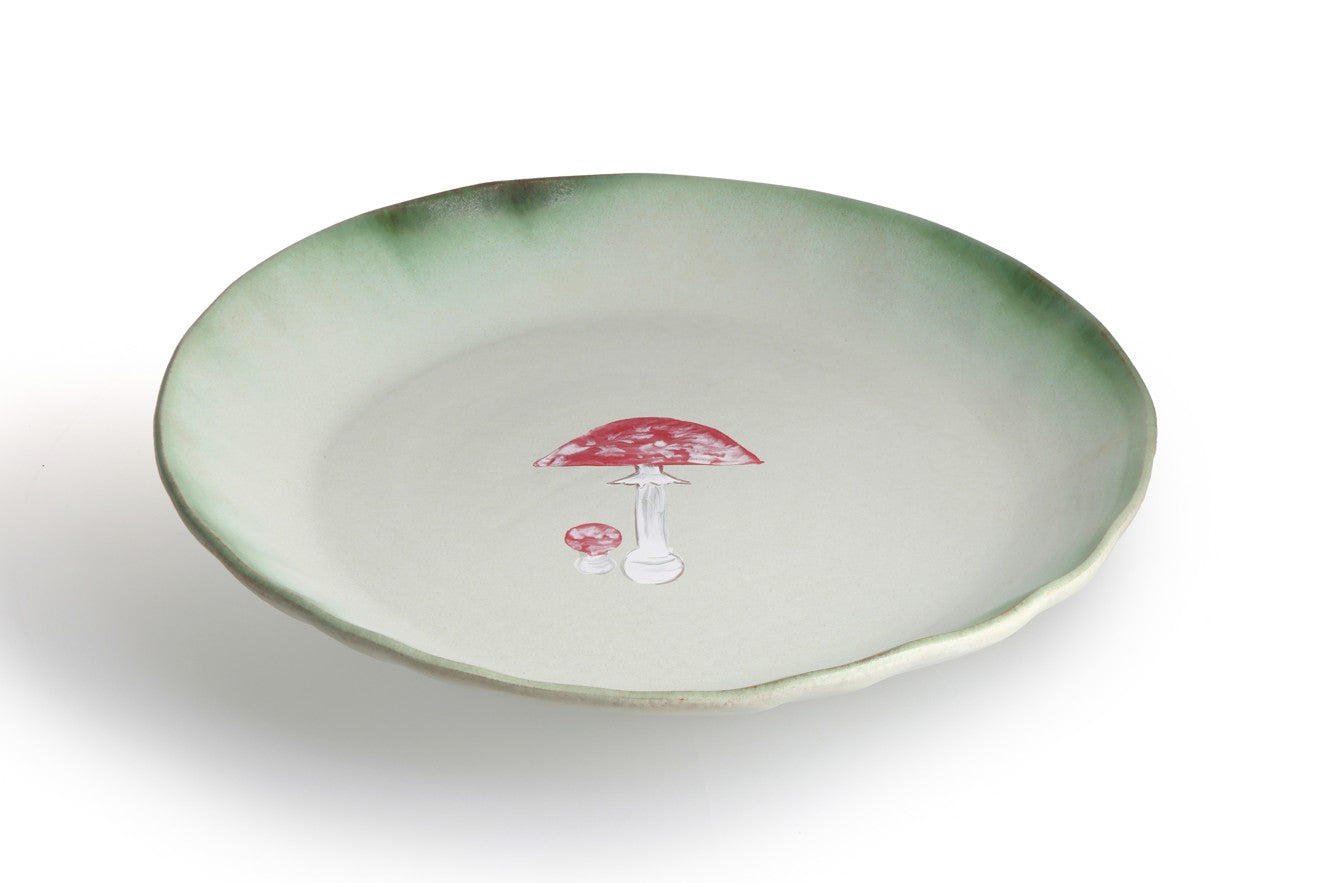 Magic Mushies - Pistara Serving Plate - Ruby