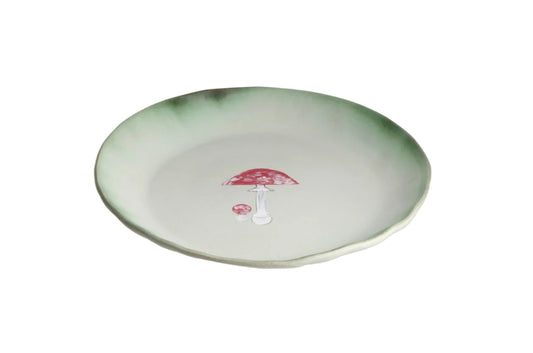 Magic Mushies - Pistara Serving Plate - Ruby