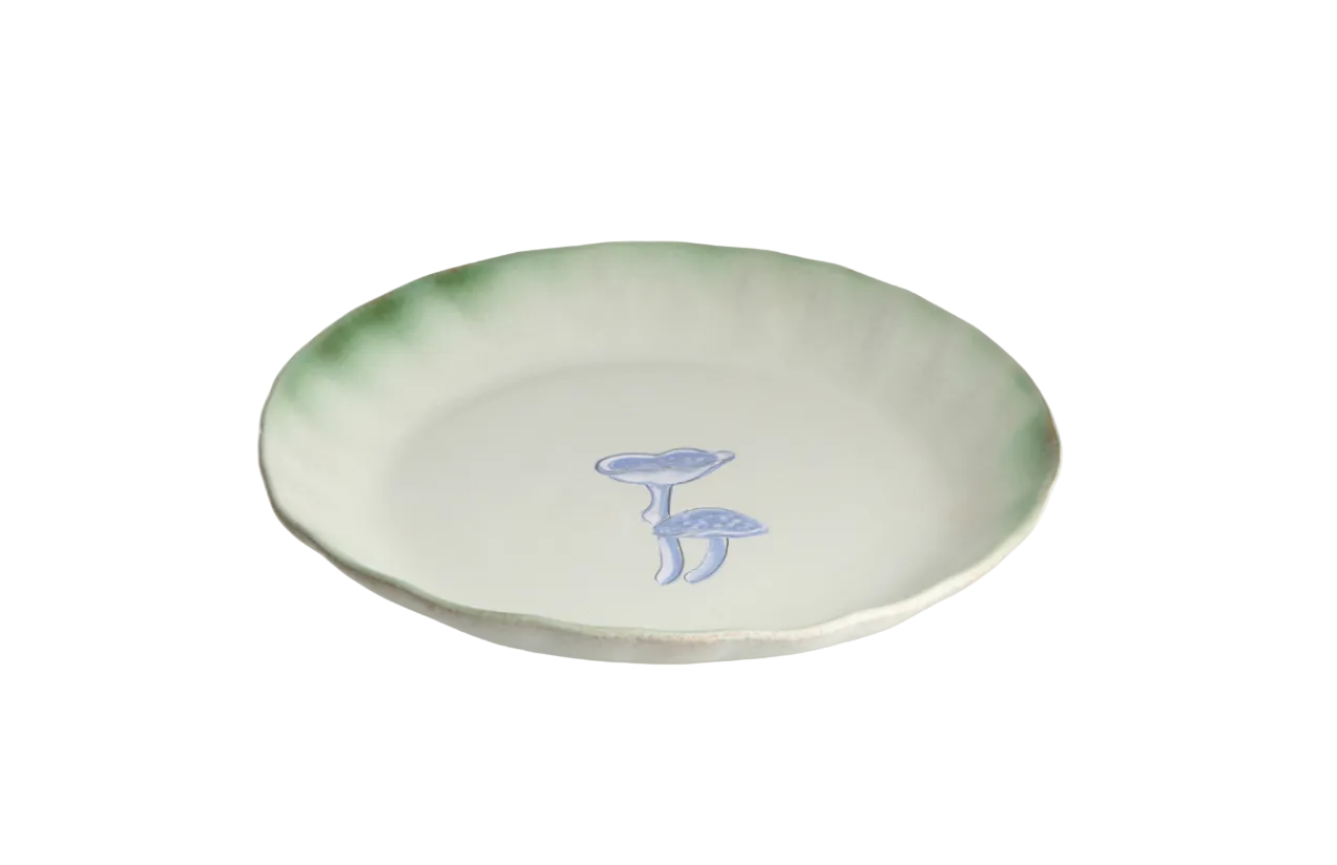 Magic Mushies - Pistara Serving Plate - Indigo