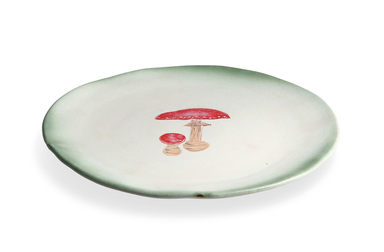 Magic Mushies - Pistara Serving Plate - Ruby
