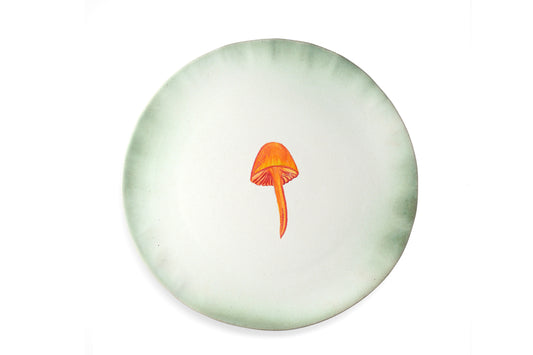 Magic Mushies - Pistara Flat Serving Plate Amber