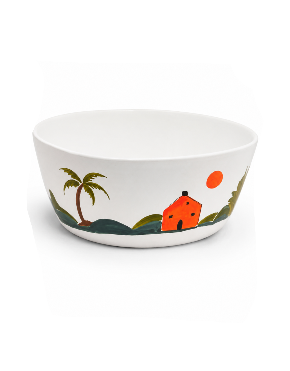 Folklore - White Glossy Large Bowl