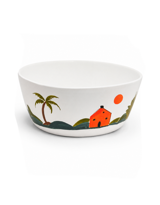 Folklore - White Glossy Large Bowl