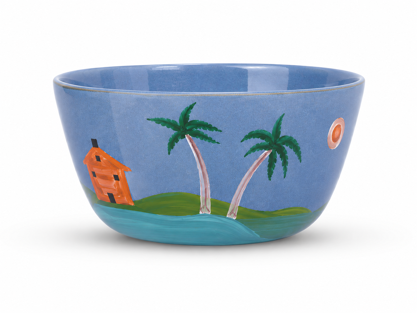 Folklore - Glossy Blue Large Bowl