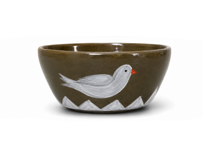 Folklore - Glossy Olive Medium Bowl
