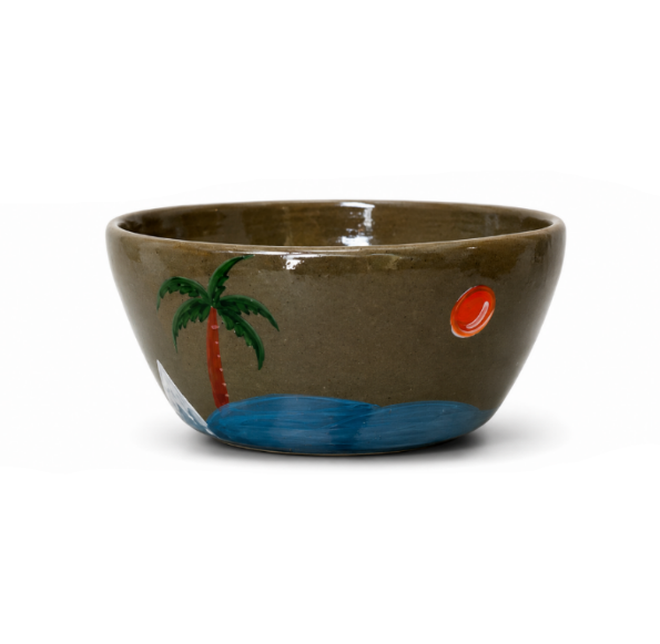 Folklore - Glossy Olive Medium Bowl