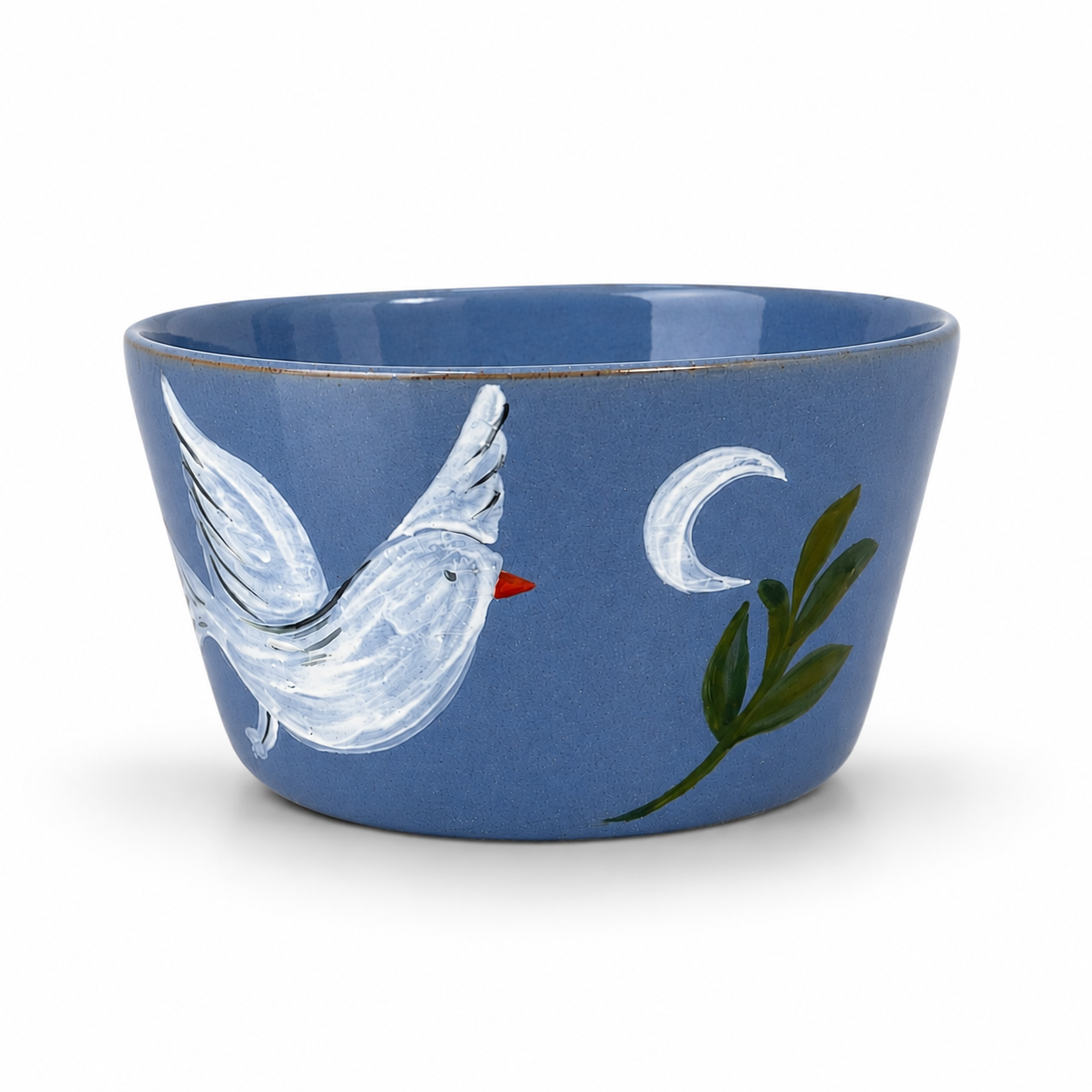 Folklore - Glossy Blue Medium Bowl