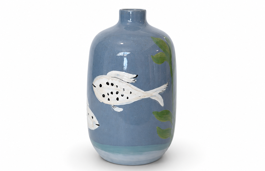 Folklore - Glossy Blue Small Vase