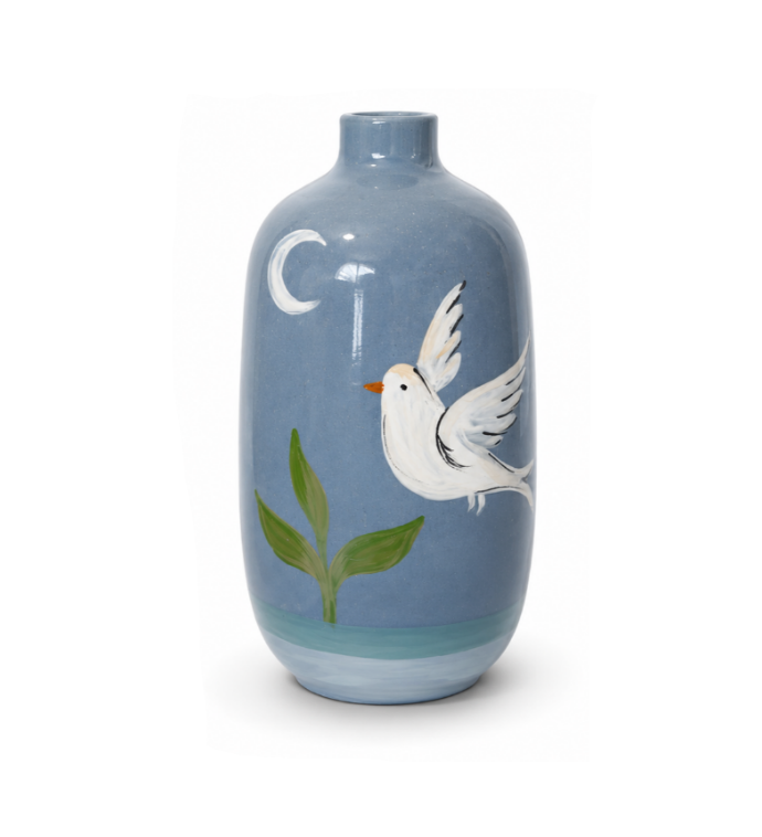 Folklore - Glossy Blue Medium Vase