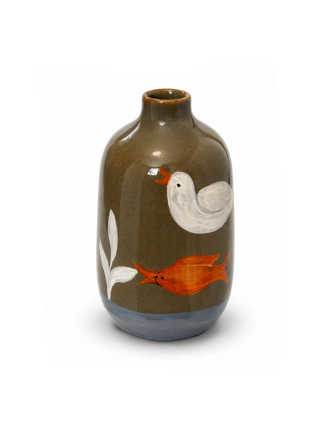 Folklore - Glossy Olive Small Vase