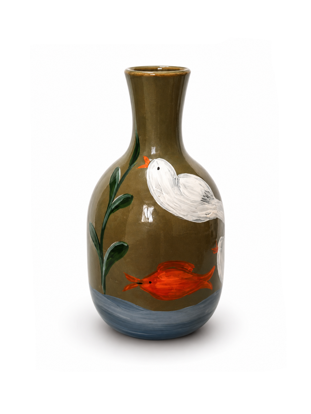 Folklore - Glossy Olive Tall Vase
