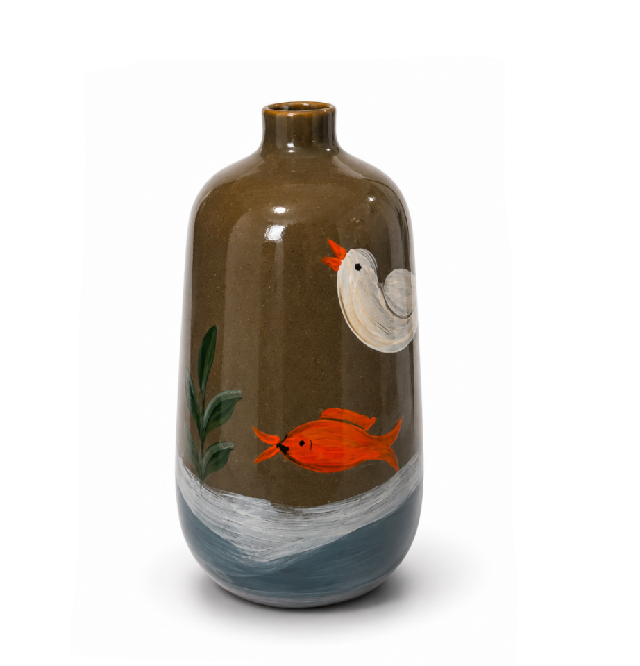 Folklore - Glossy Olive Medium Vase