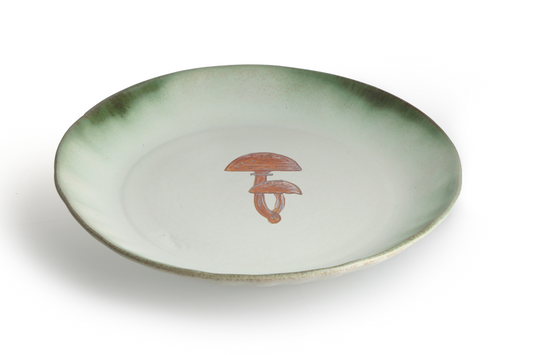 Magic Mushies - Pistara Deep Serving Plate Rust