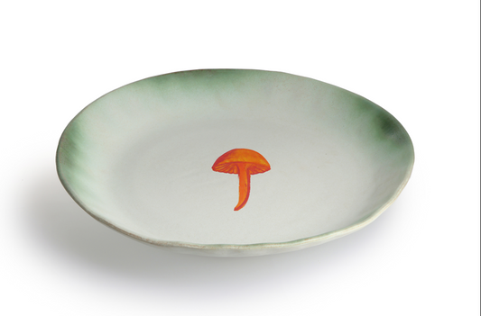 Magic Mushies - Pistara Deep Serving Plate Amber