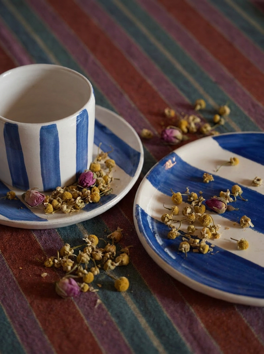 Dunes - Blue Stripes Tea/Cofee Set