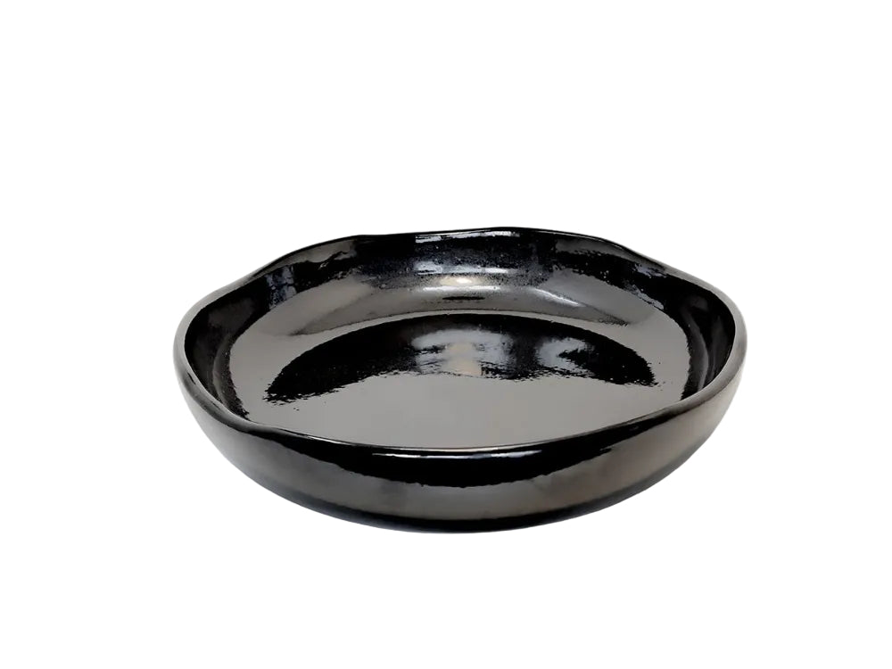 Form In Color - Black Glossy Round Serving Platter
