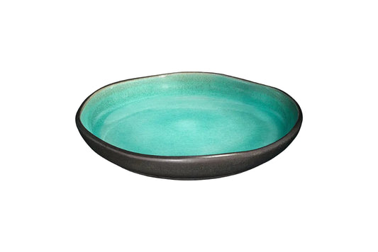 Form In Color - Aqua Round Platter