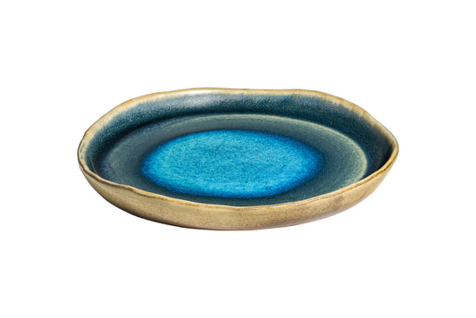 Flat Plate - 22cm / Shorline & Starry Night (Olive Blue) (AA-120428XR22-20XR)