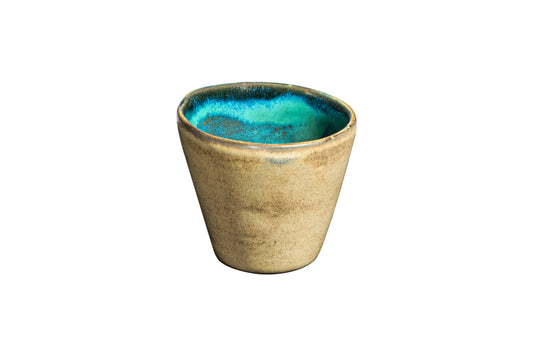 Cup - D6cm X H6cm / Shorline & Starry Night (Olive Blue) (AA-122828XR06-20XR)